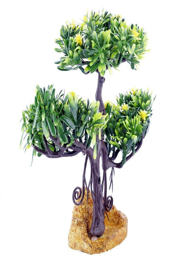 SRI Fish Aquarium Decorative Artificial Plastic Plant with Real Effect for Fish Tank (Yellow) - Image 2